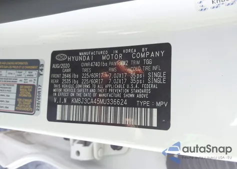 2021 Hyundai Tucson Value from USA, damaged, VIN KM8J3CA45MU336624